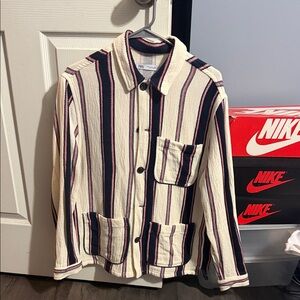 Striped Button-Up Jacket